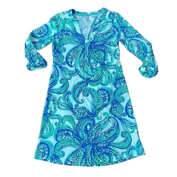 Lilly Pulitzer Rossmore V-Neck Dress Small Pima Cotton - Picture 2 of 6